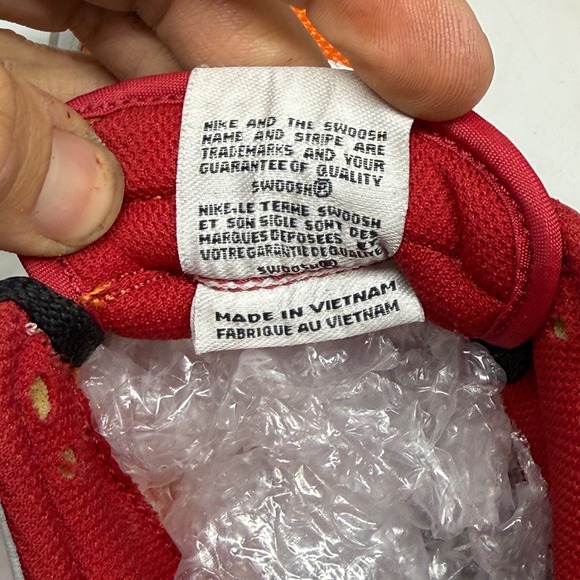 Nike Dunk Low Red Orange White Casual Sneakers Men's Size 7.5 EUC Rare‎ colorway - Picture 8 of 9